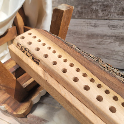 21" 2 Row Ambrosia Maple Live Edge Peg Loom - 25-099