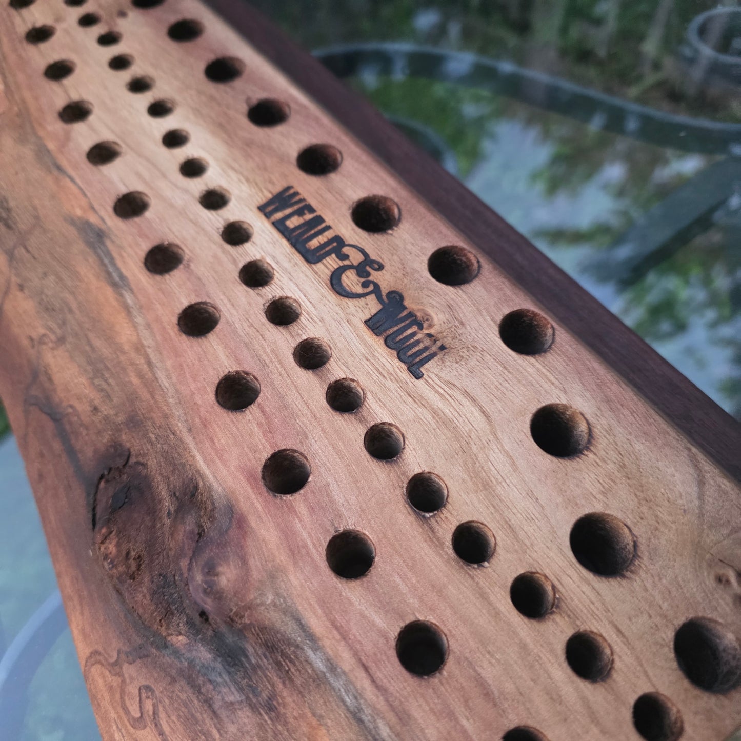 17" Live Edge Walnut Goldilocks Peg Loom