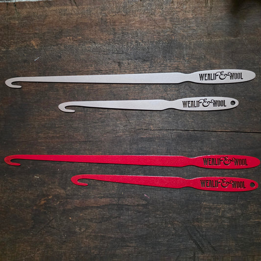 Metal Weaving Hooks - Rose Gold and Sparkly Red