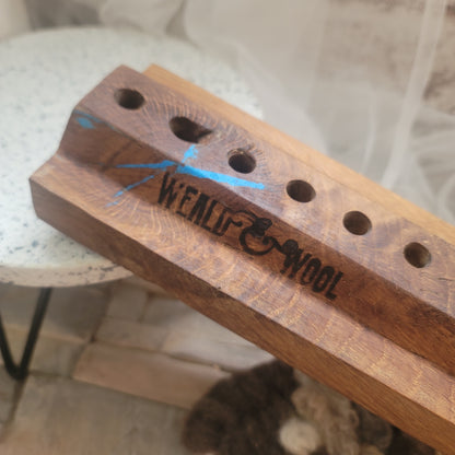 24" OG Peg Loom - White Oak with Blue Sparkles - 25-196