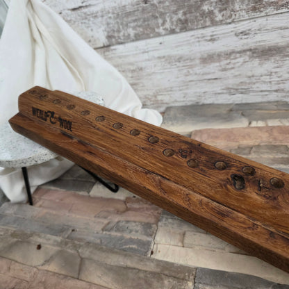 24" Reclaimed Barnwood White Tiger Oak OG Peg Loom