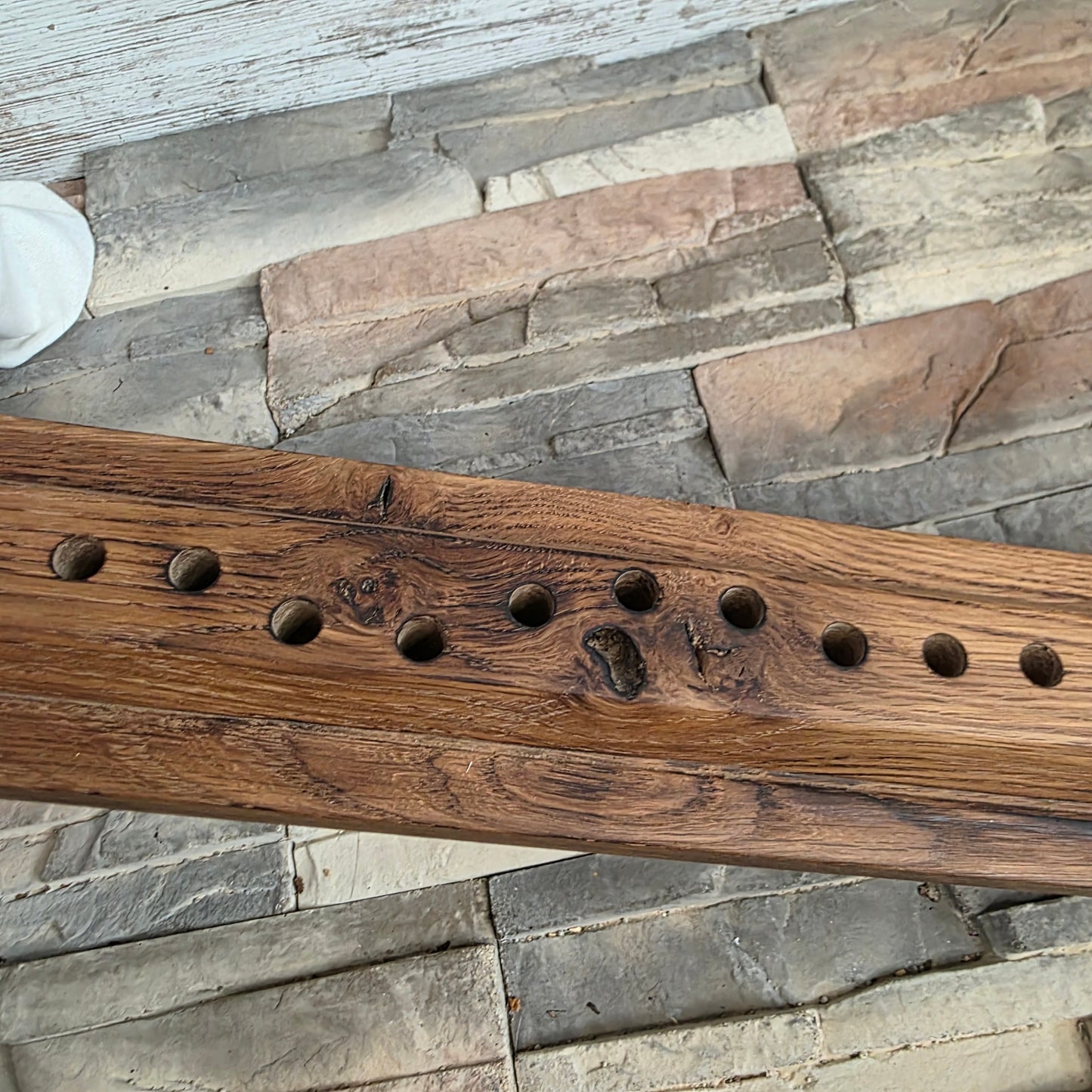 24" Reclaimed Barnwood White Tiger Oak OG Peg Loom