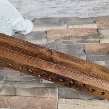 24" Reclaimed Barnwood White Tiger Oak OG Peg Loom