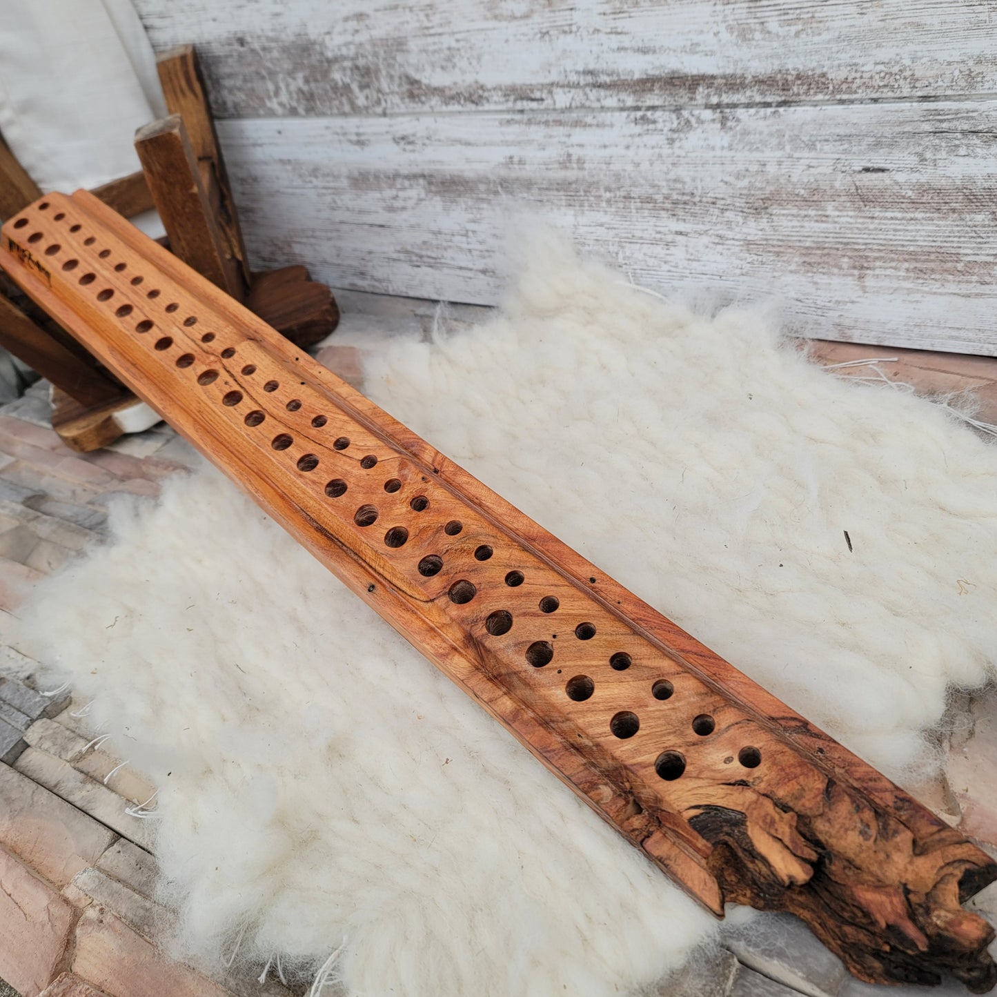 29" 2 Row Peg Loom - Black Locust - Live Edge - 25-093