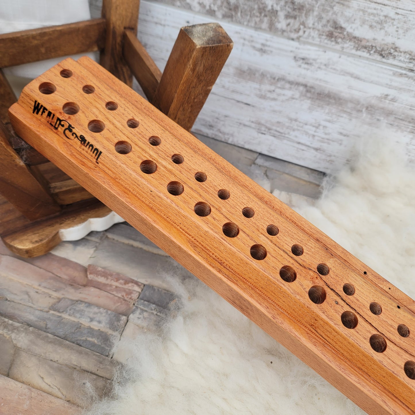 29" 2 Row Peg Loom - Black Locust - Live Edge - 25-093
