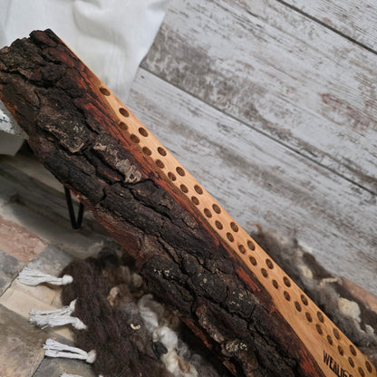 16" 2 Row Peg Loom - Live Edge - Cherry