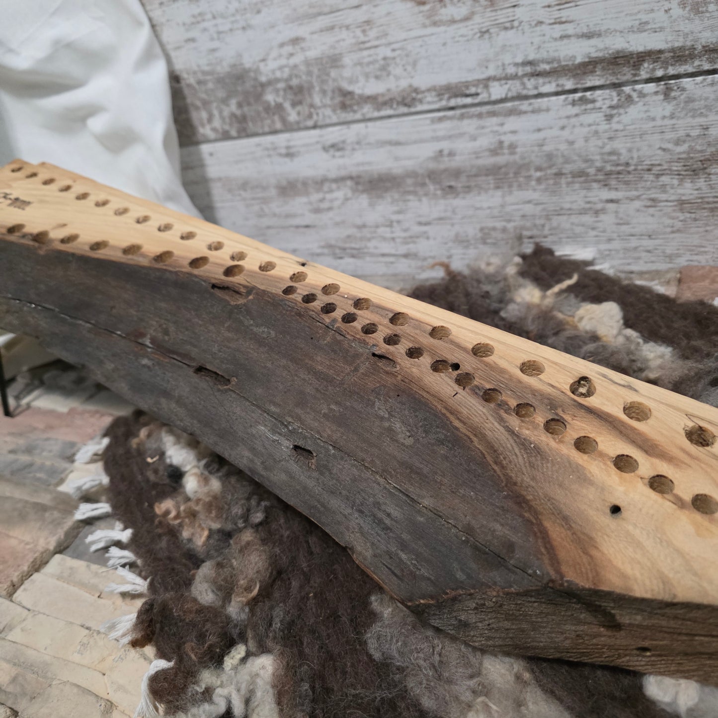 29" 2 Row Goldilocks Peg Loom - Spalted Maple Live Edge