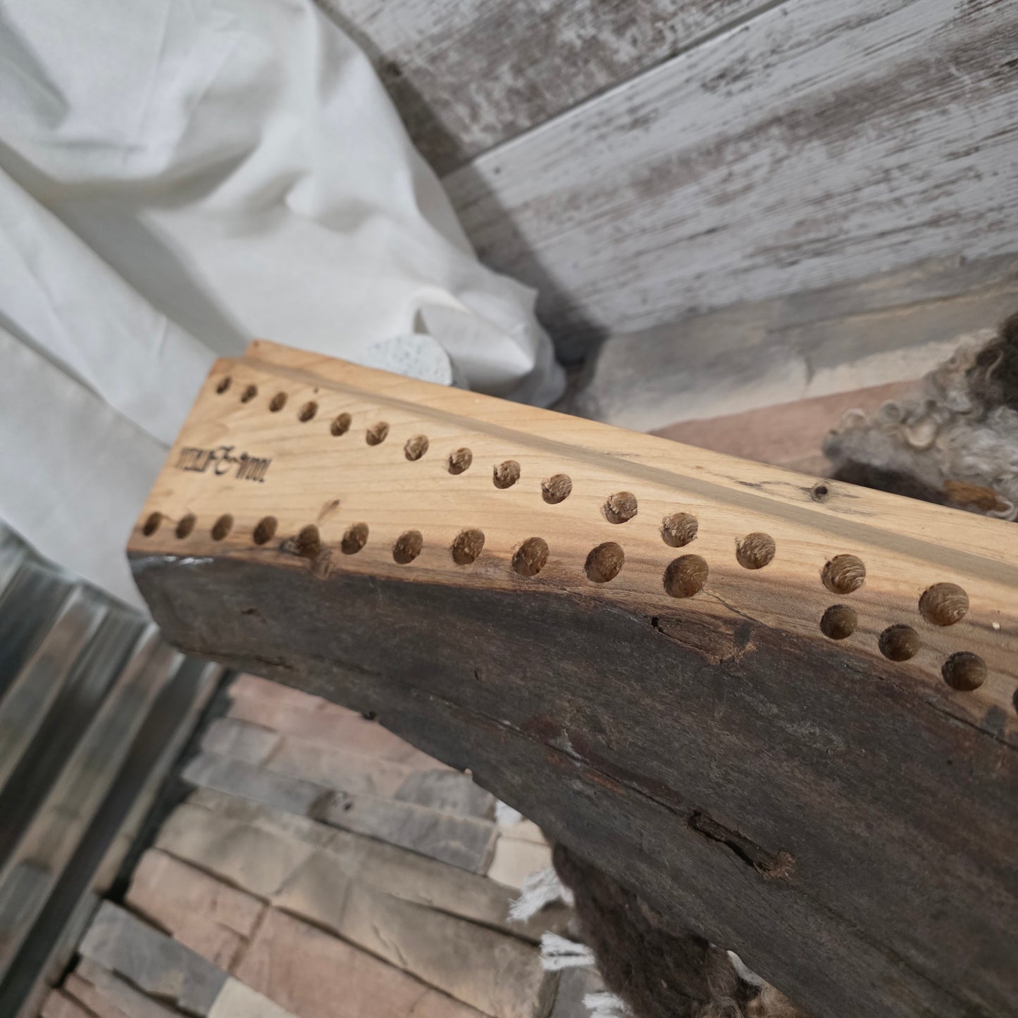 29" 2 Row Goldilocks Peg Loom - Spalted Maple Live Edge