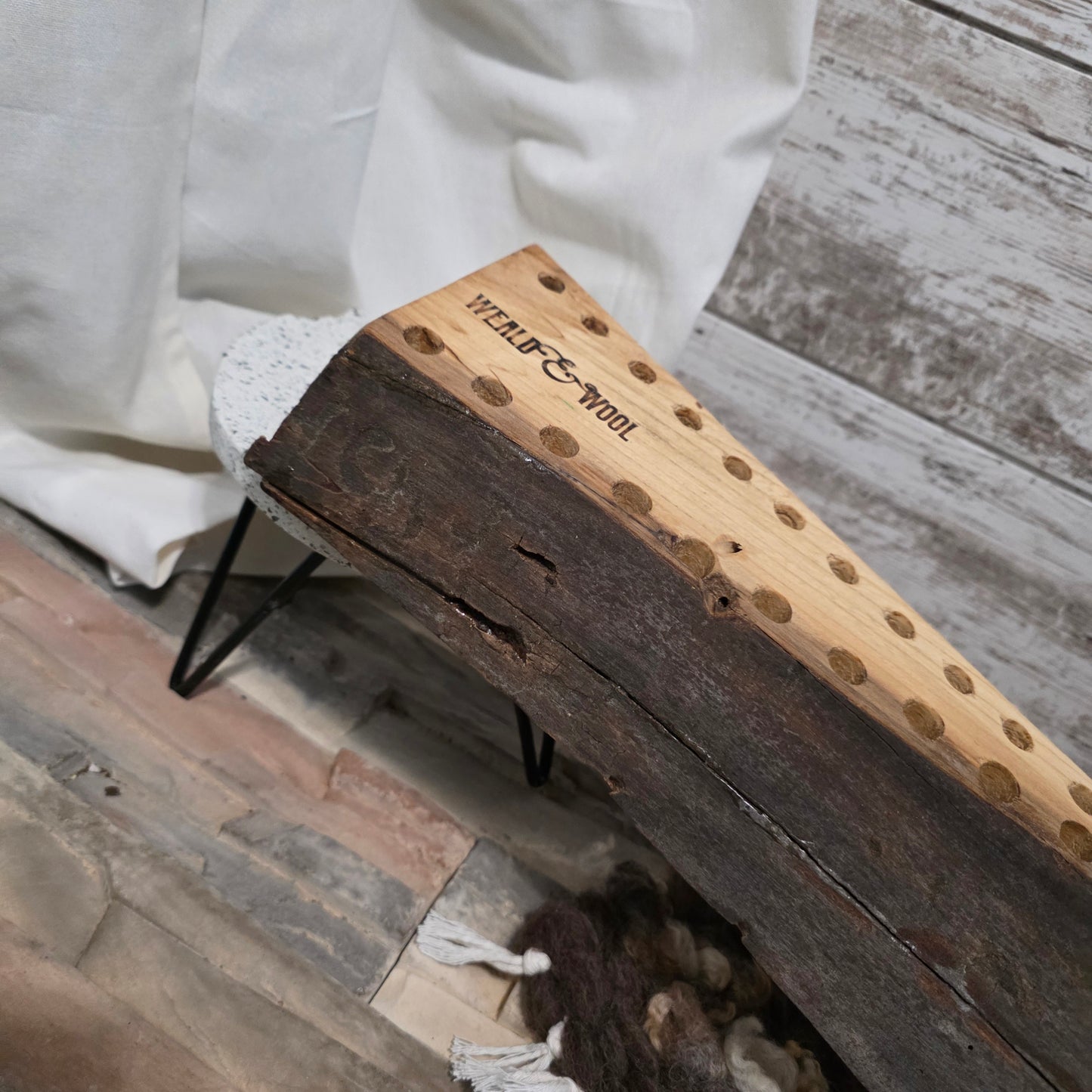 29" 2 Row Goldilocks Peg Loom - Spalted Maple Live Edge