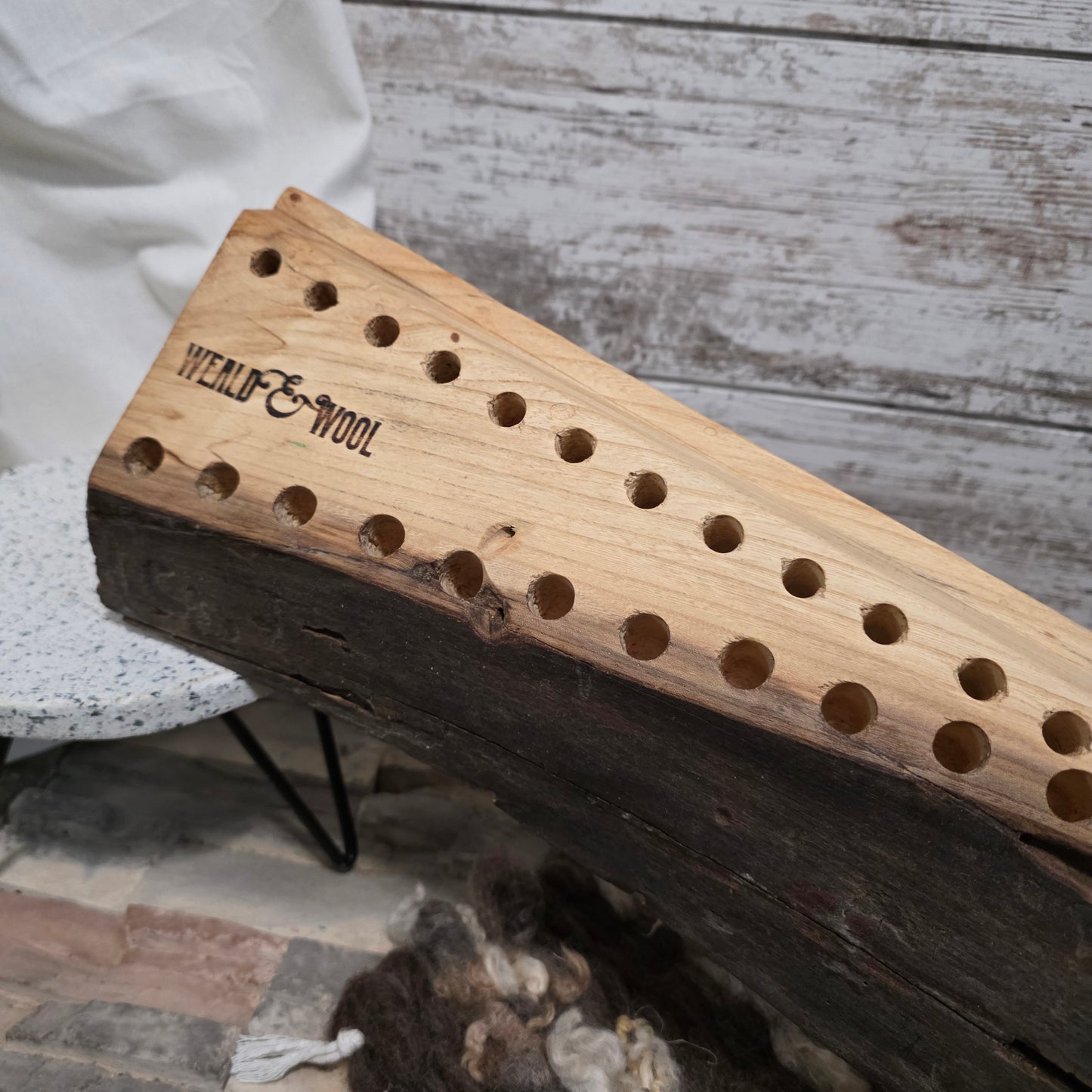 29" 2 Row Goldilocks Peg Loom - Spalted Maple Live Edge