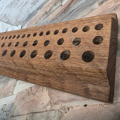 24" Curly White Oak Goldilocks Peg Loom