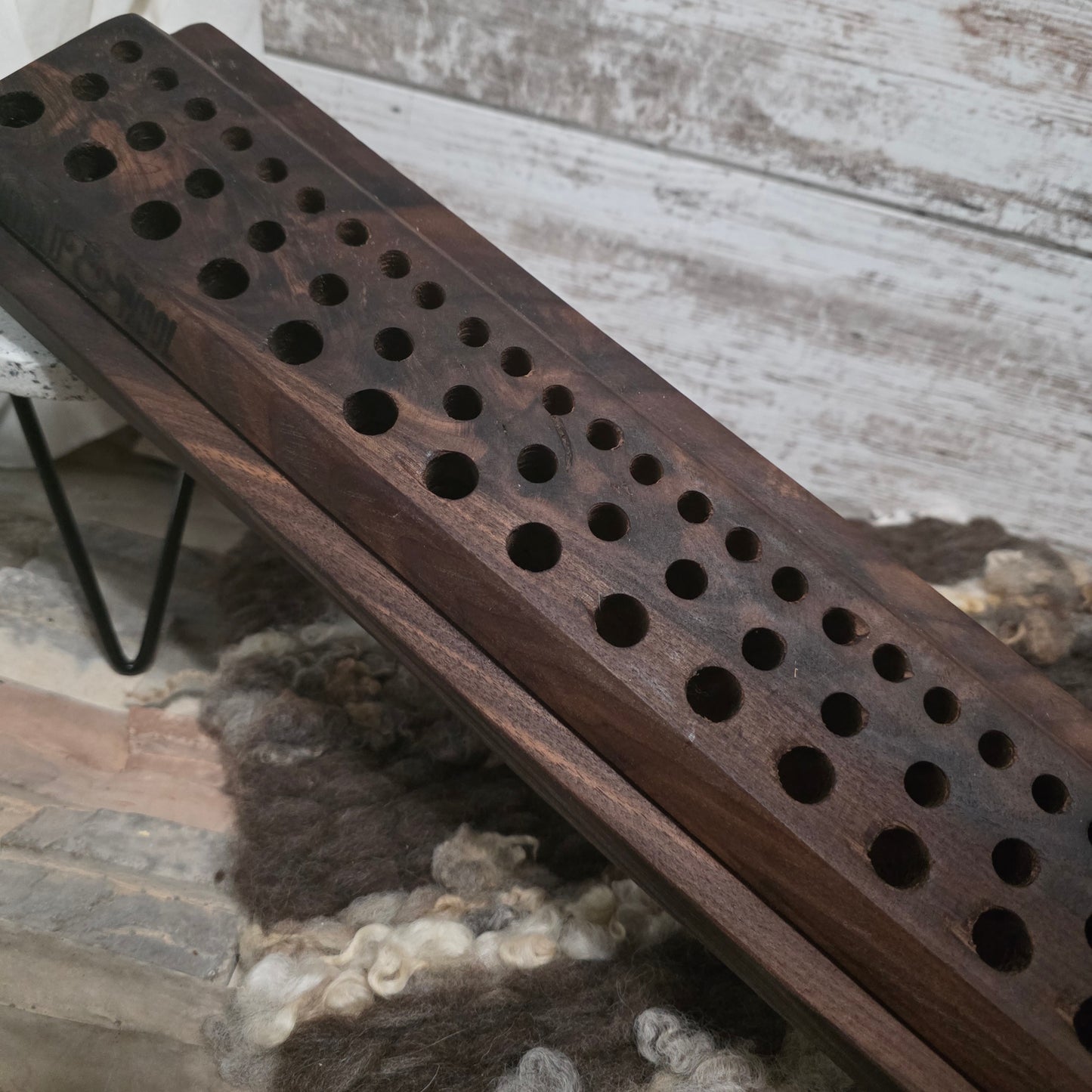 22" Goldilocks Peg Loom - Figured Black Walnut - 25-262