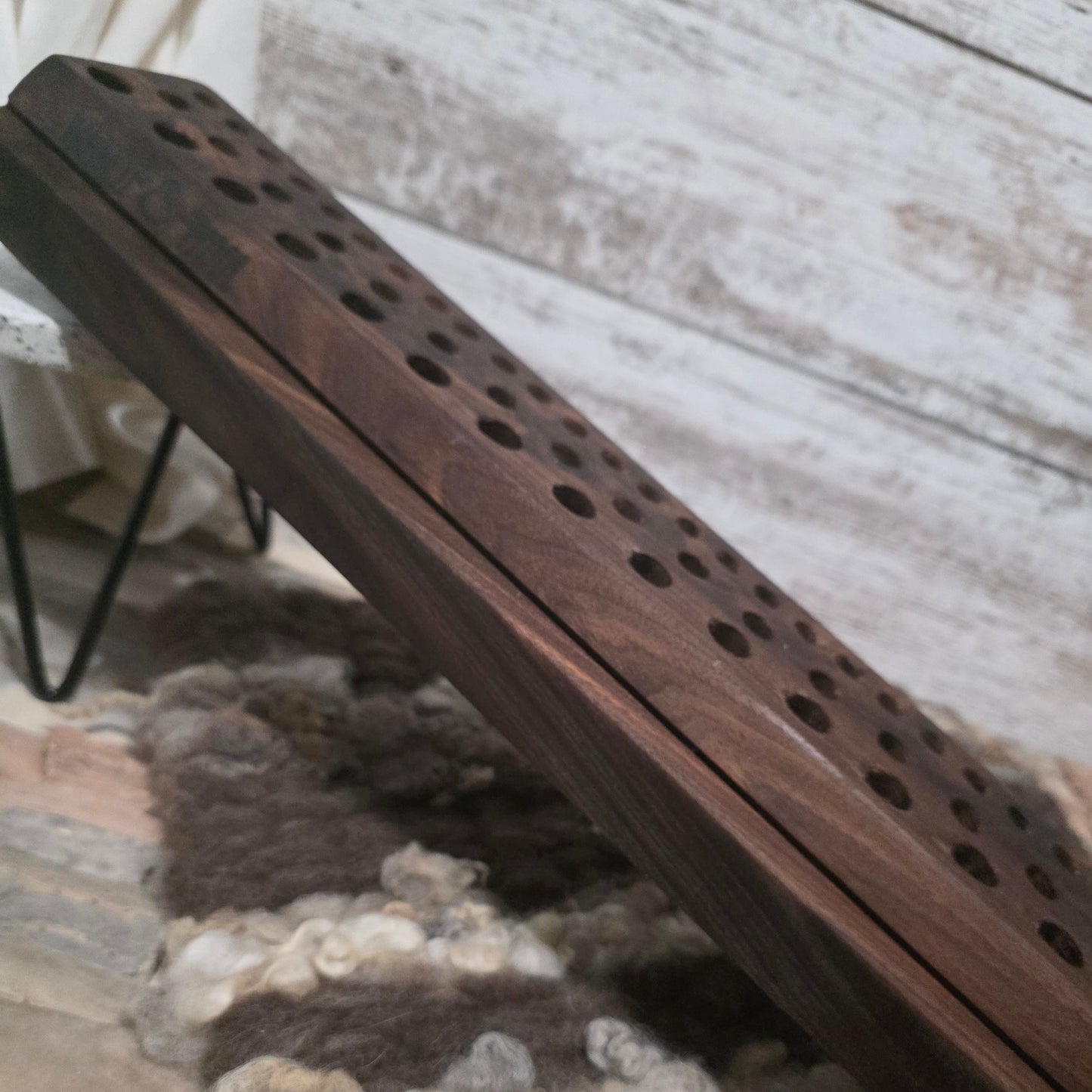 22" Goldilocks Peg Loom - Figured Black Walnut - 25-262