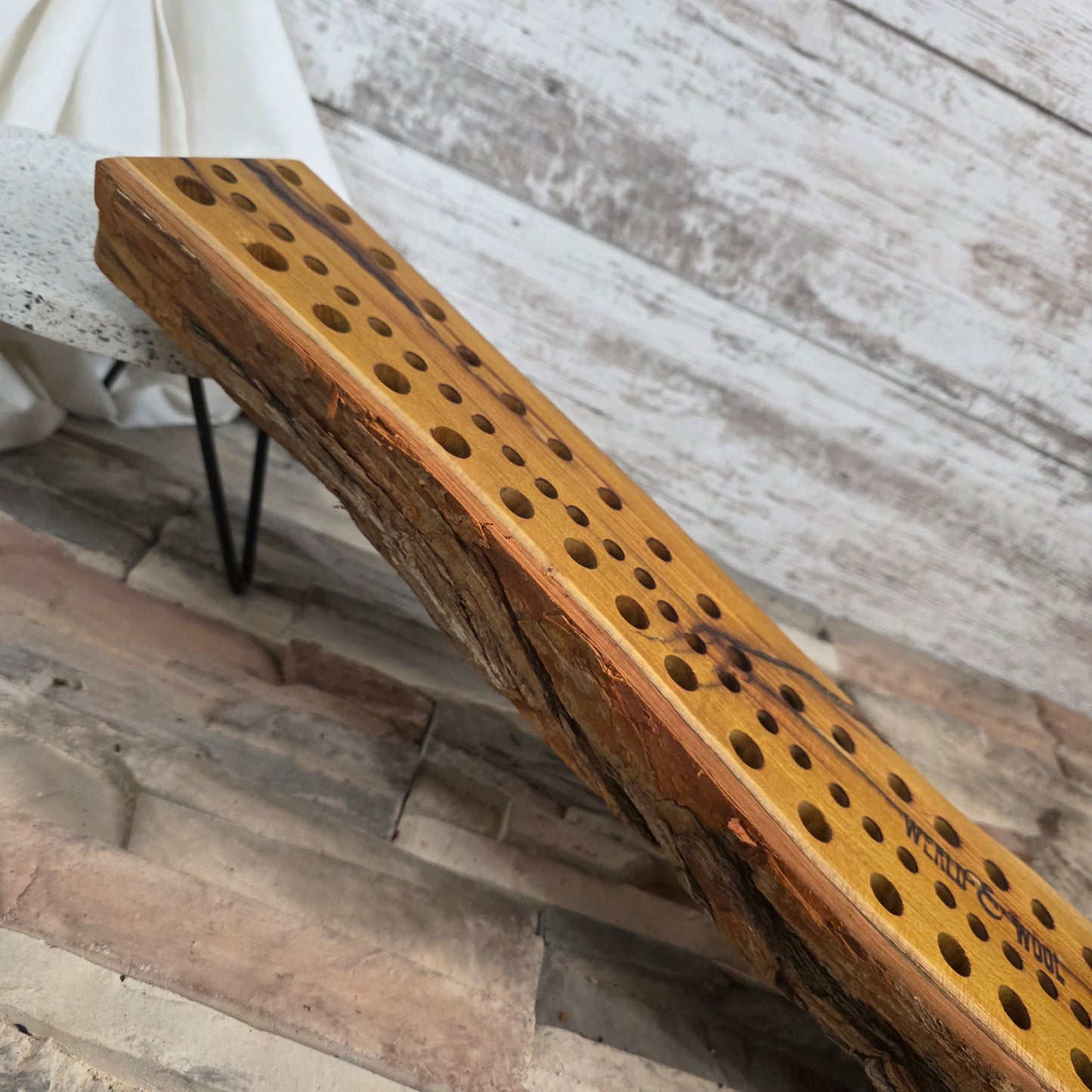23" Live Edge Osage Orange Goldilocks Peg Loom