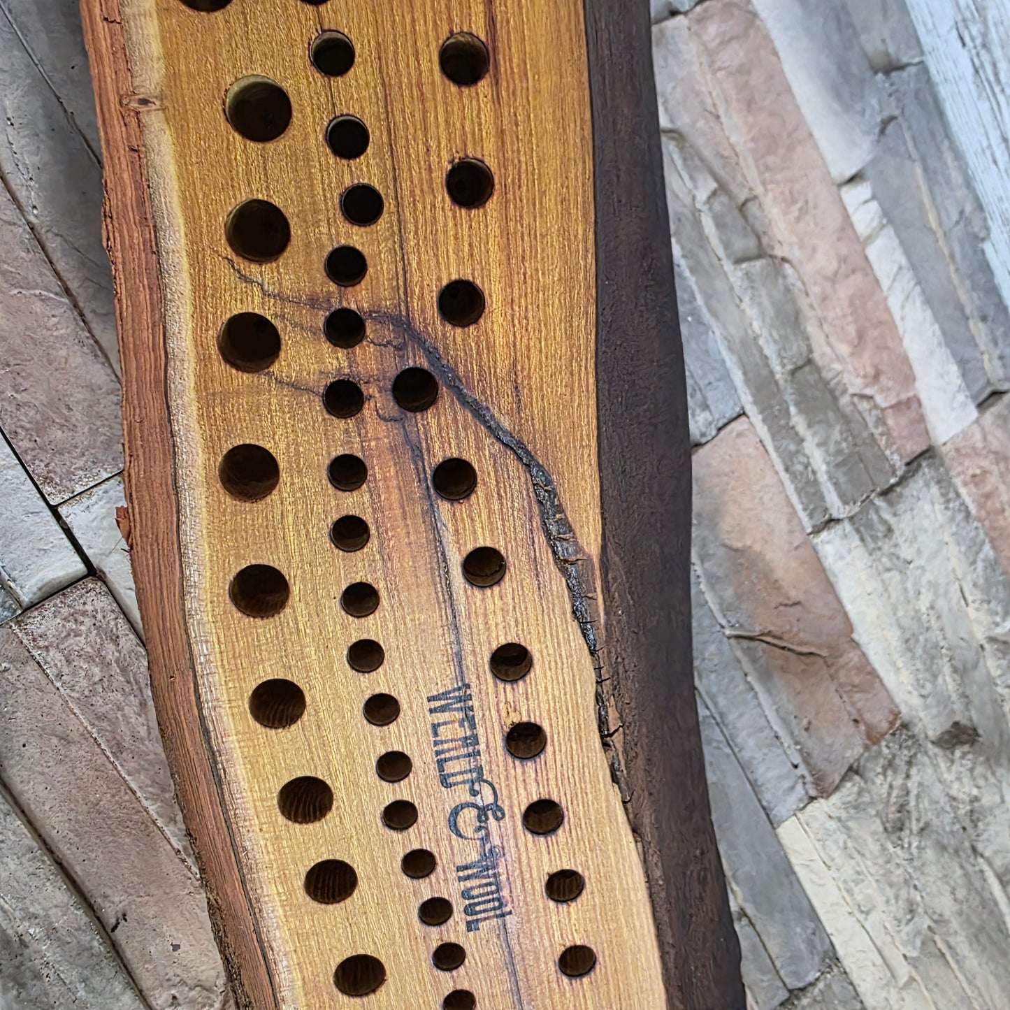 23" Live Edge Osage Orange Goldilocks Peg Loom