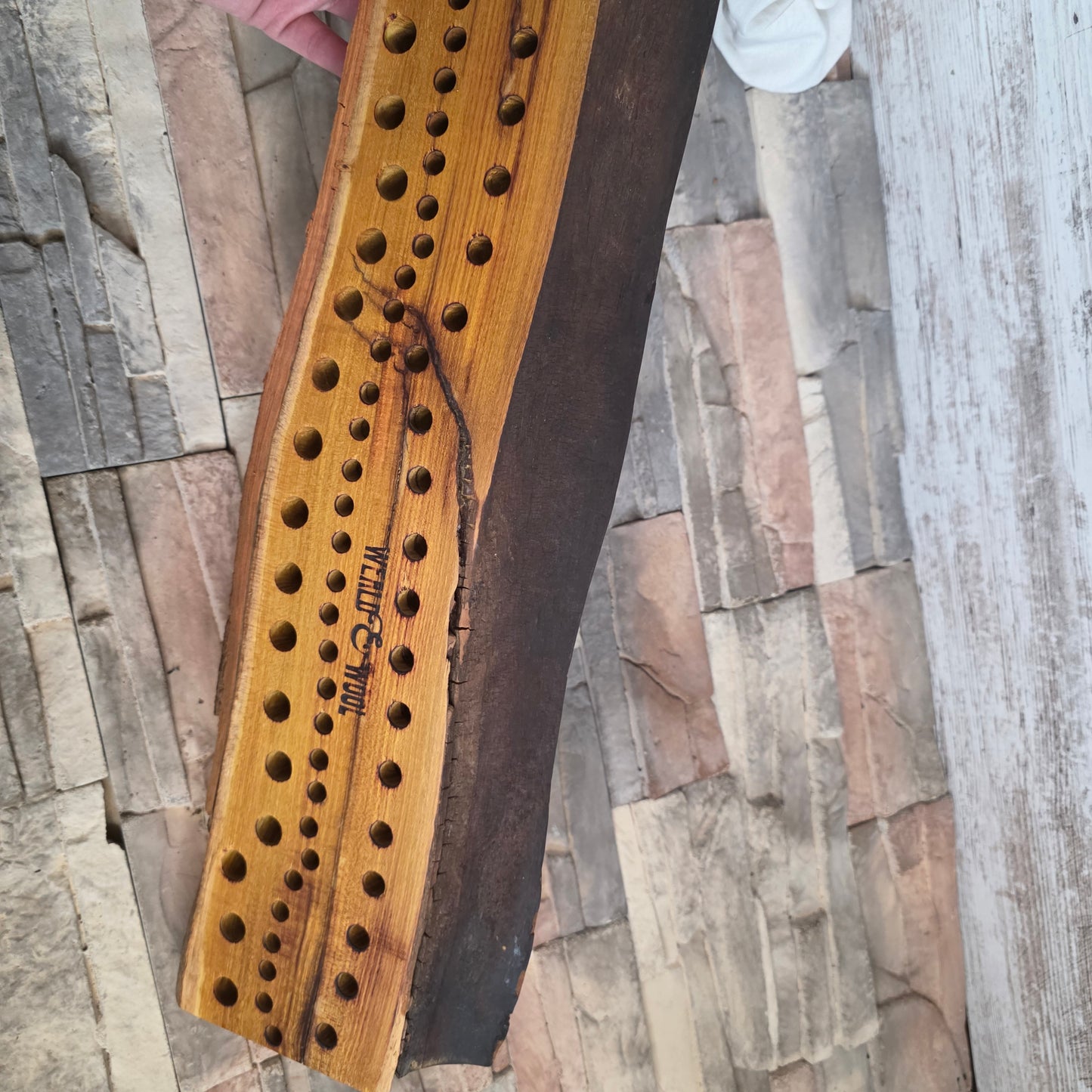 23" Live Edge Osage Orange Goldilocks Peg Loom