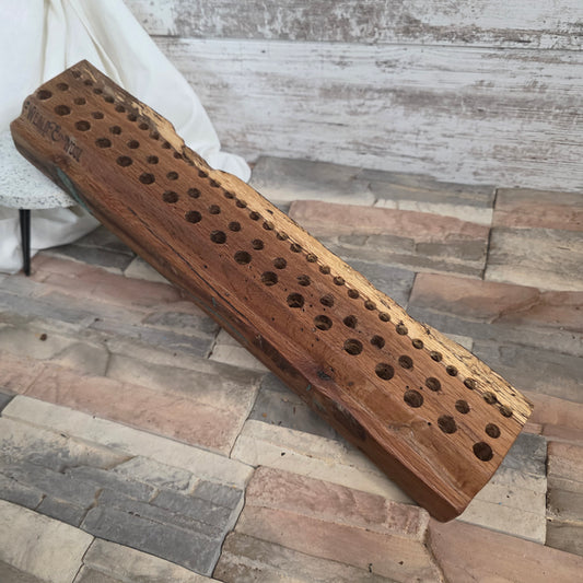 20" Live Edge White Tiger Oak Goldilocks Peg Loom