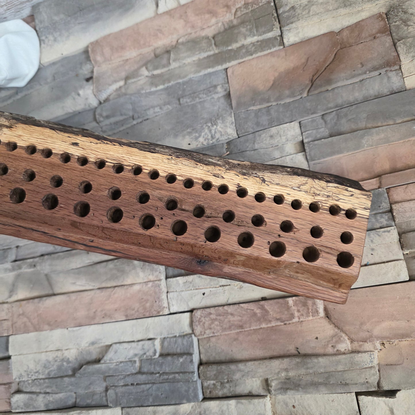 20" Live Edge White Tiger Oak Goldilocks Peg Loom
