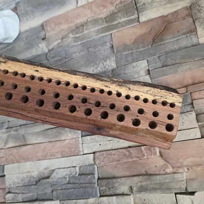 20" Live Edge White Tiger Oak Goldilocks Peg Loom