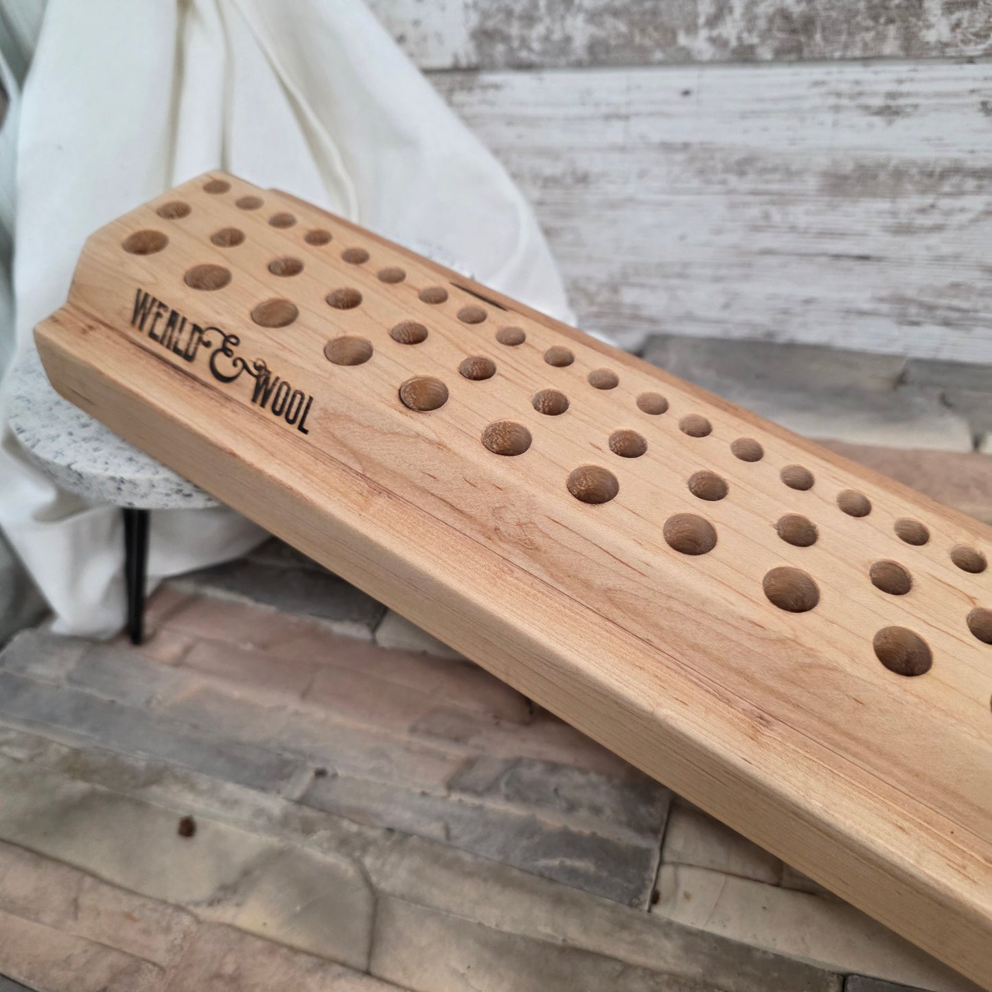 24" Quilted Maple Goldilocks Peg Loom