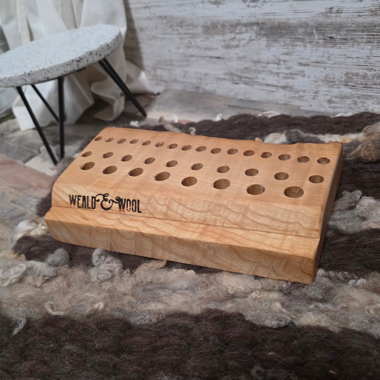 10" Goldilocks Peg Loom - Live Edge Quilted Maple - 25-258