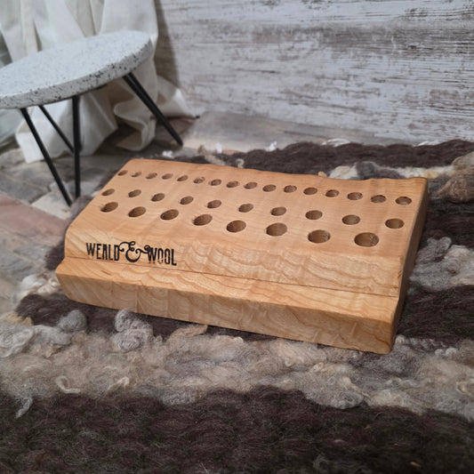 10" Goldilocks Peg Loom - Live Edge Quilted Maple - 25-258