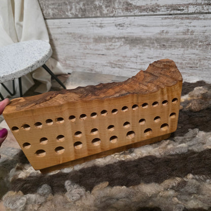 10" Goldilocks Peg Loom - Live Edge Quilted Maple - 25-258