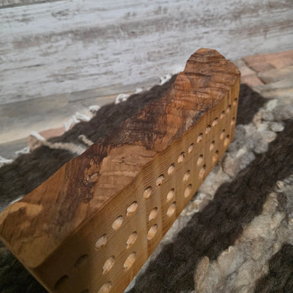 10" Goldilocks Peg Loom - Live Edge Quilted Maple - 25-258