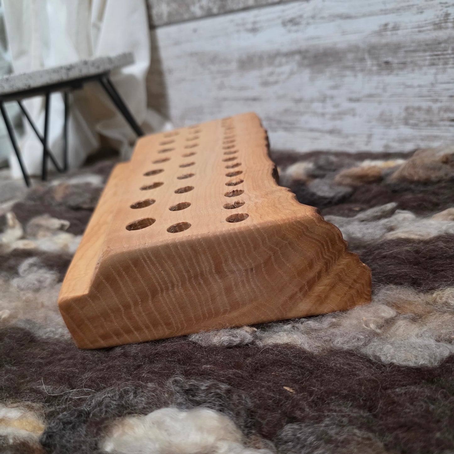 10" Goldilocks Peg Loom - Live Edge Quilted Maple - 25-258