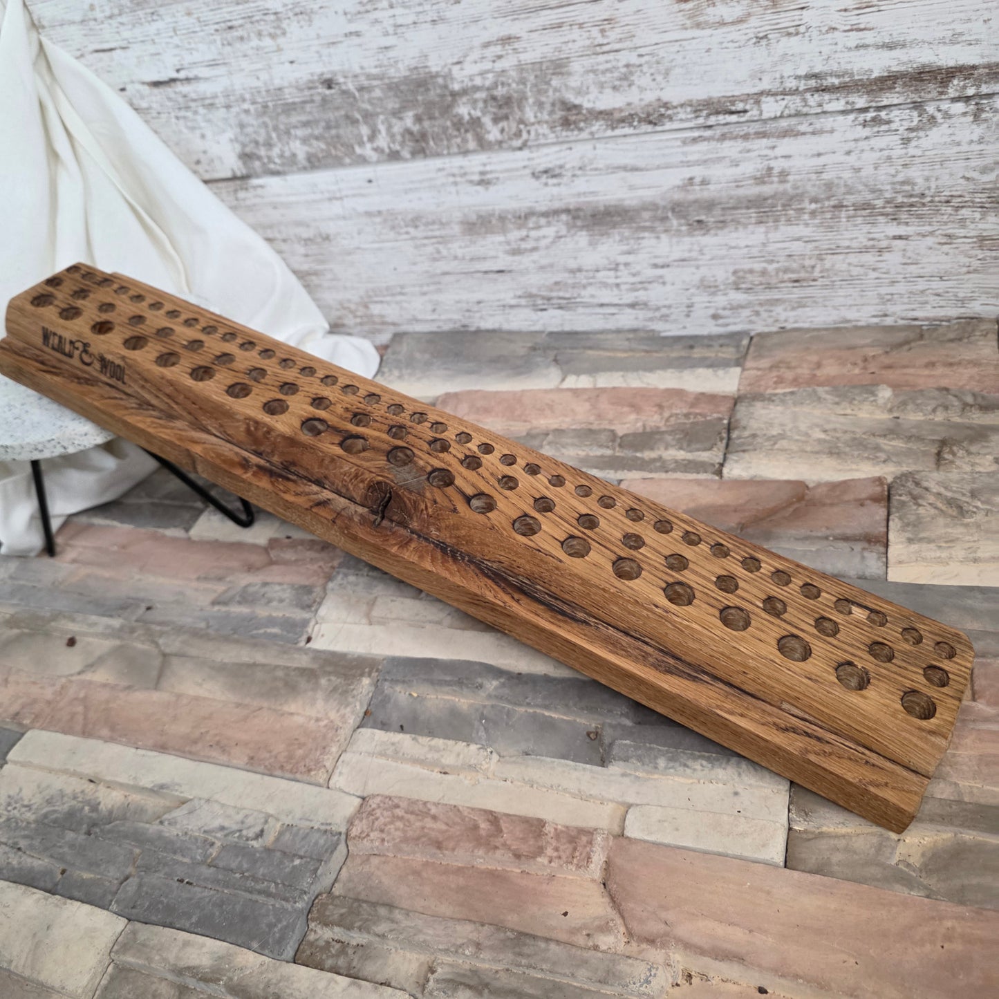 24" Reclaimed Barnwood White Tiger Oak Goldilocks Peg Loom