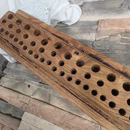 24" Reclaimed Barnwood White Tiger Oak Goldilocks Peg Loom