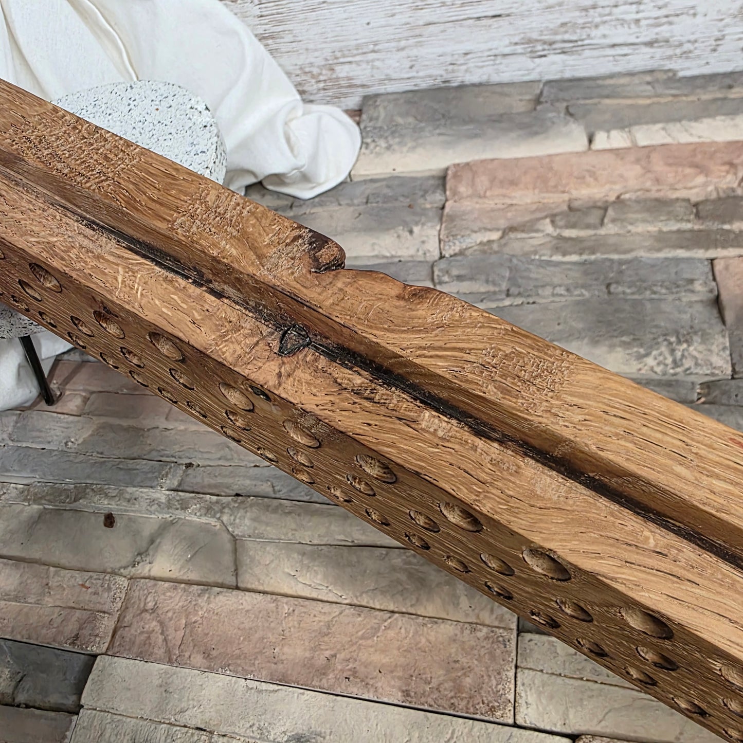 24" Reclaimed Barnwood White Tiger Oak Goldilocks Peg Loom