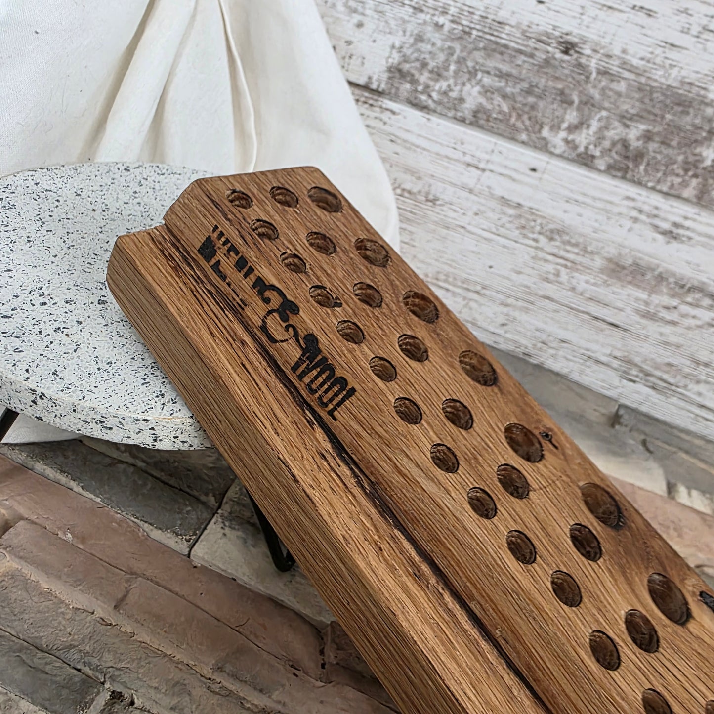 24" Reclaimed Barnwood White Tiger Oak Goldilocks Peg Loom