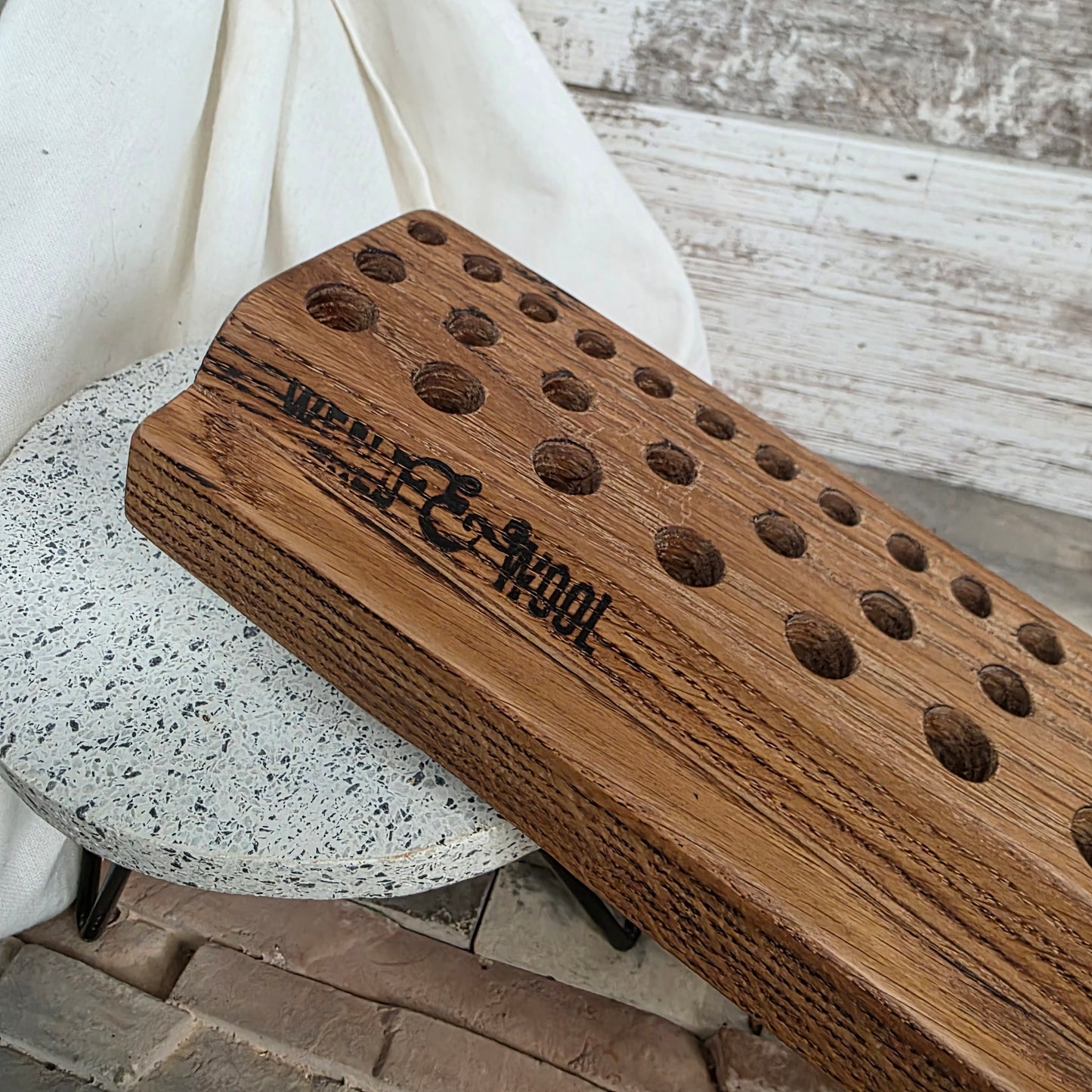 24" Reclaimed Barnwood White Tiger Oak Goldilocks Peg Loom