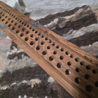 24" Goldilocks Peg Loom - White Tiger Oak with Blue Sparkles - 25-237