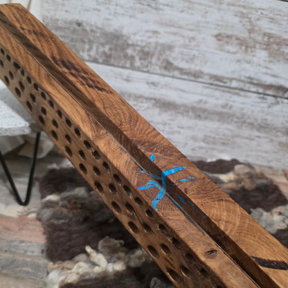 24" Goldilocks Peg Loom - White Tiger Oak with Blue Sparkles - 25-237