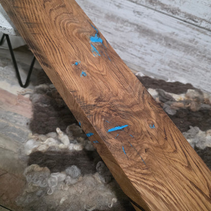 24" Goldilocks Peg Loom - White Tiger Oak with Blue Sparkles - 25-237