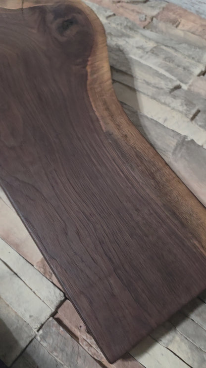 46" Live Edge Black Walnut Goldilocks Peg Loom